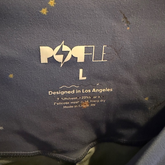 POPFLEX Lavender Leggings with Floral Design - Picture 3 of 3